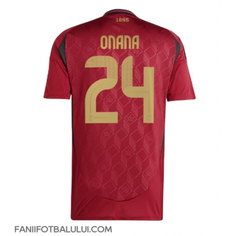 Belgia Amadou Onana #24 Tricou Fotbal Replică European 2024 Barbati Acasa